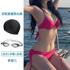 [package (3) rose red] (including swimming cap + swimming goggles) / S( 35-45kg )
