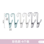 6 colored steel hanging clips