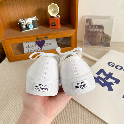 608 classic canvas shoes women's Korean-style ulzzang versatile preppy style flat retro Hong Kong style ins board shoes for students