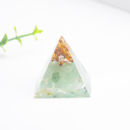 Foreign Trade Amazon Natural Crystal Gravel Glue 3cm Pyramid Home Office Desk Decoration Ornaments Raw Ore
