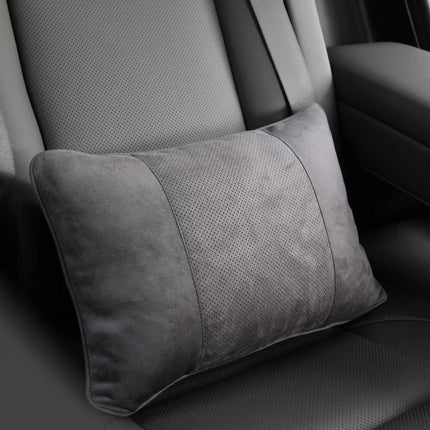 Car Headrest and Lumbar Support for Mercedes S-Class, Perforated Breathable Neck Pillow, In-Car Cushion, Pair of Breathable Neck Pillows