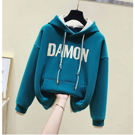 Fashion Suit # Slimming Trendy Two-Piece Sweatshirt with Casual Slimming Floor-Length Wide-Leg Pants Loose Pants