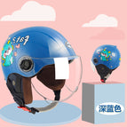 L003 ear protection + cotton lining blue dinosaur dark blue