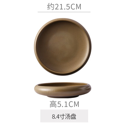 Retro Japanese Style Ceramic Bowl Creative Personality Household Rice Bowl Restaurant Special Snack Bowl Dessert Salad Bowl