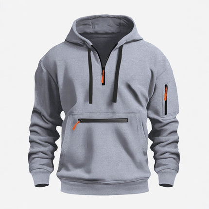 2025 Cross-Border Autumn and Winter New Velvet Sweatshirt European and American Sports Casual Zipper Hoodie Sweatshirt Jacket Top