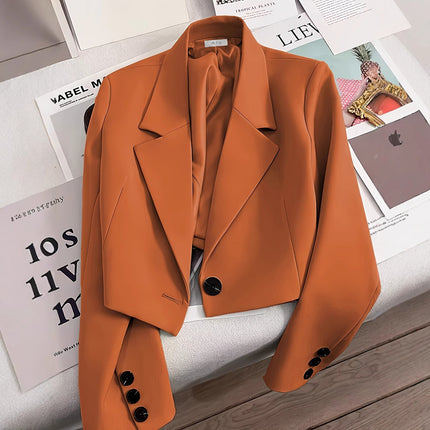 Short Blazer for Petite Women 2025 Spring and Autumn Emerald Green New Student Versatile Small Suit Trendy Women