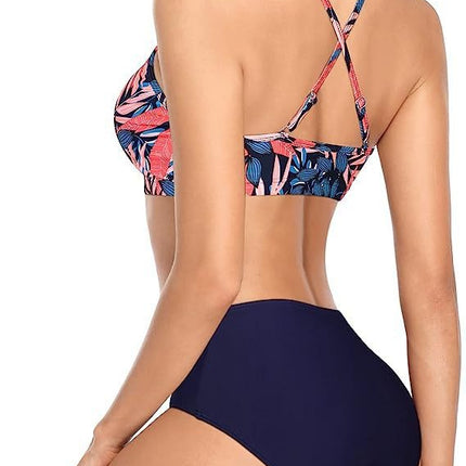 2024 Amazon Fashion ethnic style bikini two-piece swimsuit push up split swimsuit female bikini female