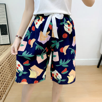 Cotton Silk Sleep Shorts for Women, Summer Thin Style, Trendy Artificial Cotton, Can Be Worn Outside, Japanese Style, Cute Home Wear