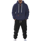 Navy blue shirt and black pants / M