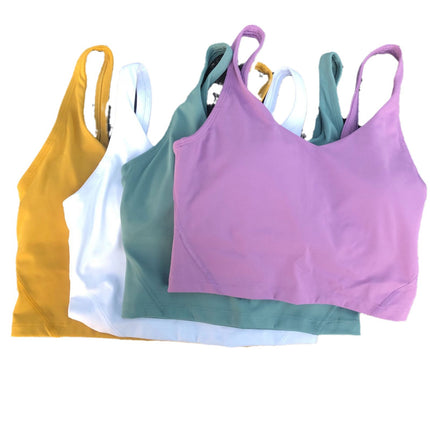 Women's Solid Color U-Shaped Sexy Back Fitness Yoga Training Tight Sports Underwear Breathable Running Vest TANK