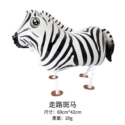Walking animal balloon online celebrity cartoon walking pig balloon night market stall push aluminum film balloon wholesale
