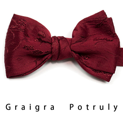 7-day replacement men's original Brown national style retro British fashion personality solid color bow tie men
