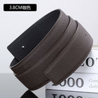 3.8 black/coffee (double-sided litchi grain car this line) / 105cm