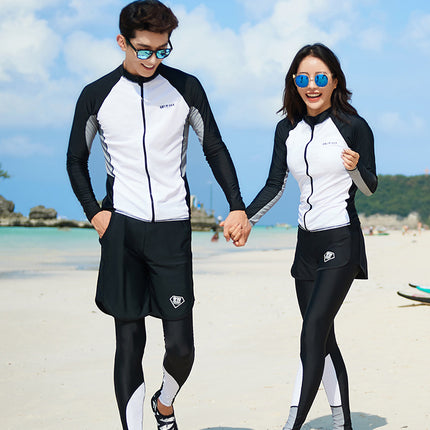 Sun Protection Quick-Drying Diving Suit Split Long-Sleeved Long Pants Swimwear Jellyfish Suit Couple Warm Men's Swimwear Women's Surfing Suit
