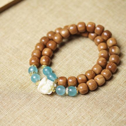 Natural Cook Bodhi Root DIY Woven Handheld Chain Plate Wen Play Chanting Bead String Men's and Women's Long Hanging Pendant
