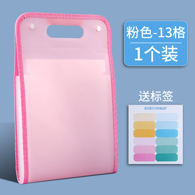 a4 vertical portable organ bag large capacity multi-layer test paper storage bag data sorting insert folder