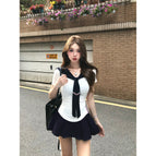 White top + skirt [great value two-piece set] / S recommendations 40-45kg