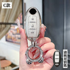 Nissan C- Smart 3 Key [Crystal White Single Shell] Astronaut Drill Buckle