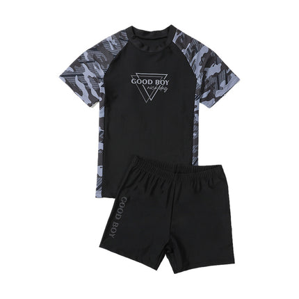 Children's Swimwear Boys' Big Children Split 2025 New Fat Children's Big Children's Hot Spring Swimming Trunks Youth Swimming suit
