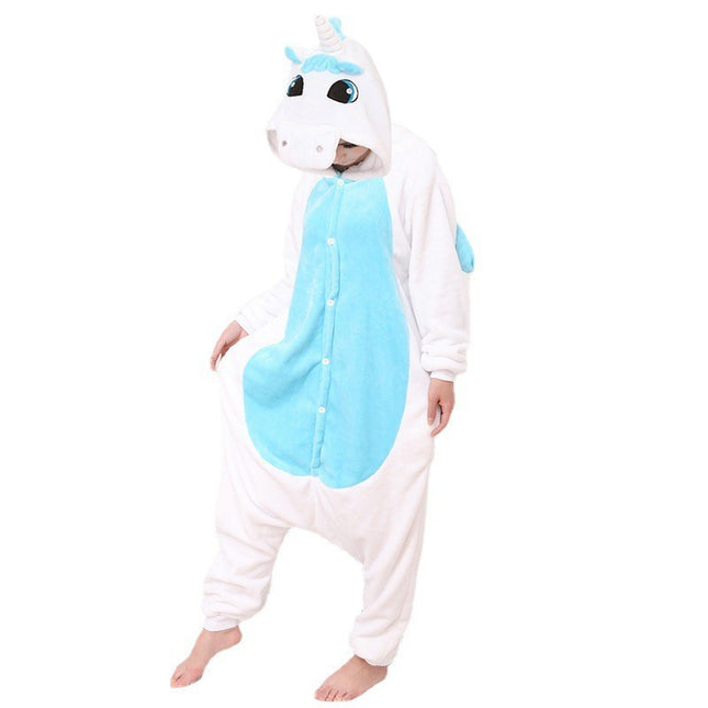 Mixed batch autumn and winter flannel adult cartoon conjoined animal pajamas cheese cat home clothes thick toilet wholesale