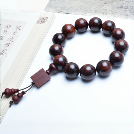 Venus Old Material Zambia Lobular Red Sandalwood Handheld Chain High Oil Mimi Buddha Bead String New Chinese Style Ornament for Men and Women