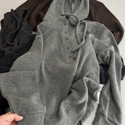 Soft and Fluffy Faux Rabbit Fur Knit Hoodie, Long-Sleeved, Delicate Casual Sweatshirt, Loose Fit, Versatile for Women, New Spring and Autumn Style