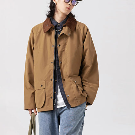 Outdoor fan can soar Anxin with retro hunting suit loose jacket windbreaker frock coat re-engraved 8101