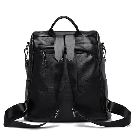 Backpack New Anti-theft Women's Backpack Korean Style Simple All-match Shoulder Bag Fashionable Elegant Student Backpack