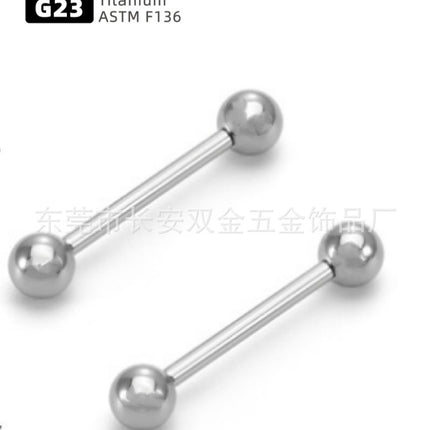 G23 titanium alloy internal thread tongue nail internal thread ear studs eyebrow nail straight Rod Bridge ear studs piercing jewelry