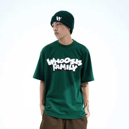 Fun Graffiti Popping Letter Print Short-Sleeved T-Shirt Hip-Hop Oversize Original National Fashion Brand Loose for Men and Women