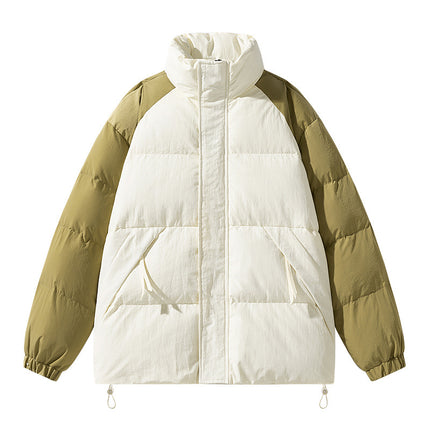 2024 Winter New Super Hot Ins Casual Men's Fashionable Vertical Collar Couples Super Good-looking Cotton-padded Coat Girl's Bread Suit