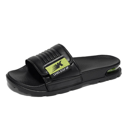 Slippers Men's Summer Fashion Outfit Trendy Air Cushion Slides Soft Sole Outdoor Beach Shoes Velcro Vietnamese Slippers