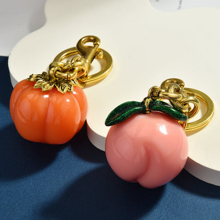 Newly Launched Light Luxury Fashion Persimmon Keychain Bag Pendant Women's Bag Accessory Exquisite Creative Keychain