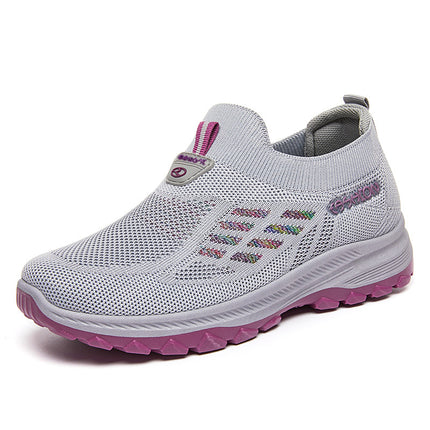 Women's Walking Shoes, Spring New Models, Foreign Trade Women's Shoes Wholesale, Breathable Slip-On Soft-Soled Shoes for Middle-Aged and Elderly Mothers, Dropshipping