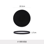 8inch Meteor Shower Flat Round Baking Pan-Black