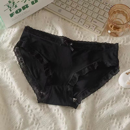 New Cream Girl Underwear Solid Color Seamless Quick-Drying Lace Sexy Ultra-Thin Summer High-End Thin Mask Shorts