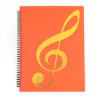Sheet music clip note style orange / 30 pages (can fit 60 sheets of paper)