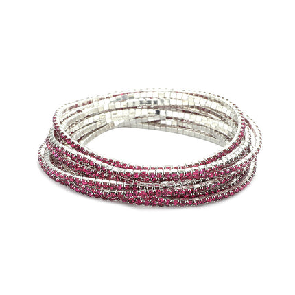 2.0mm Superfine Rhinestone Bracelet Stretch Bridal Bracelet Korean Style Single Row Flash Diamond Stretch Crystal Bracelet