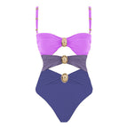 Violet Colorblock Swimsuit / S