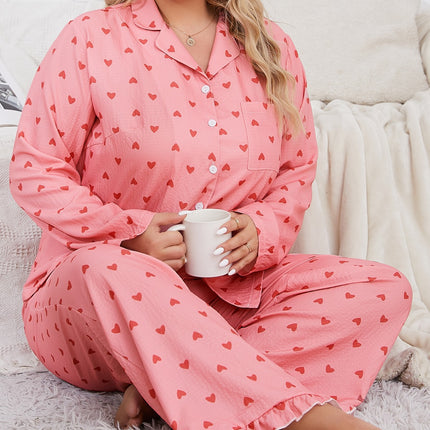 Cross-border foreign trade wholesale plus size new floral long sleeve pajamas suit girls sweet high-end home clothes pajamas