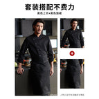 Black Top Long Sleeve Black TAL2003 Long Apron / M