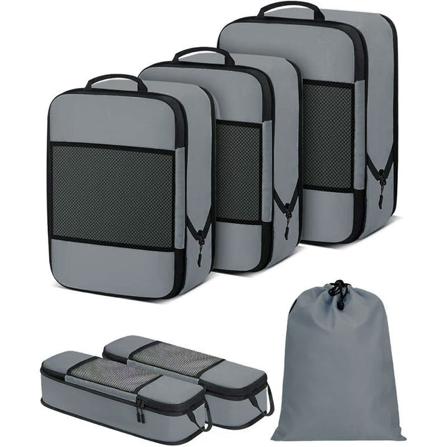 Compression Travel Bag Six-Piece Suit Suitcase Classification Storage Compression Bag Clothing Organizer Bag Portable Portable Storage