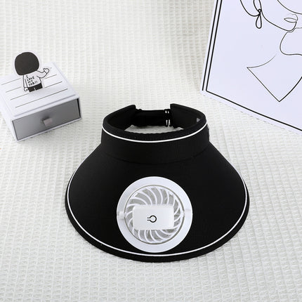 Summer Sun Hat with Fan to Cover Face, Uv Sun Protection Hat, Large Brim Empty Top Hat, Sun Hat for Women, Fashionable Charging Hat