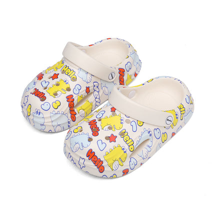 Boys Slippers Hole Shoes 2024 New Summer Children's Non-Slip Deodorant Sandals Soft Sole Outer Wear Boys Beach Shoes