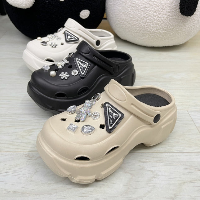 Cross-Border Upgraded Eva Outer Wear Thick-Soled Clogs, Soft and Wear-Resistant, High-Soled,  Garden Shoes Wholesale