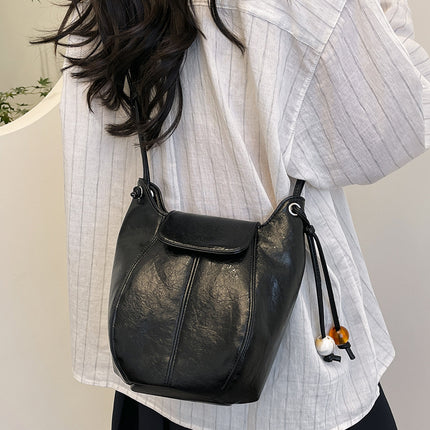 Niche Design Bags for Women 2025 Spring and Summer New Fashion High-End Bucket Bag Simple Casual One-Shoulder Cross-Body Bag for Women