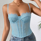 Sky blue [with steel ring and no breast pad] / XS