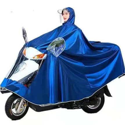 [New Listing] Raincoat Electric Car Motorcycle Increased Thickening and Long Anti-Rainstorm Double Riding Poncho