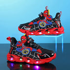 Black and red mesh spiderman with light / Size 25/shoe inner length is about 15.8cm