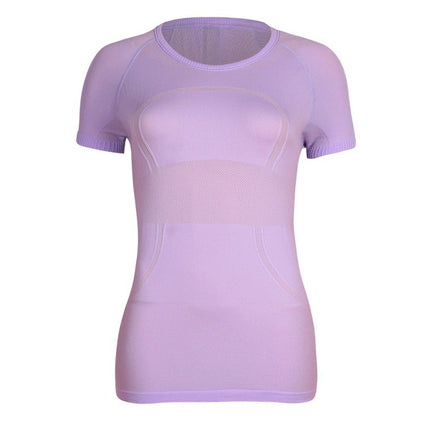 Lulu Original Standard Tech Short-Sleeved 1.0 Breathable Round Neck Women's Slim Sports Top Running Training T-Shirt Yoga Wear